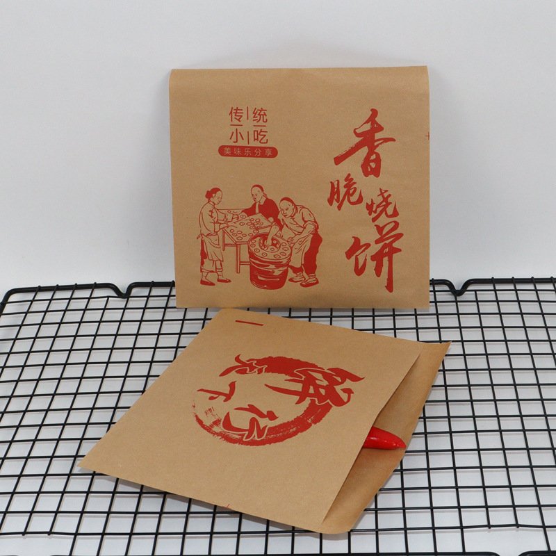 OEM paper sandwich bags triangle traditional snack baked cake grease proof paper bag