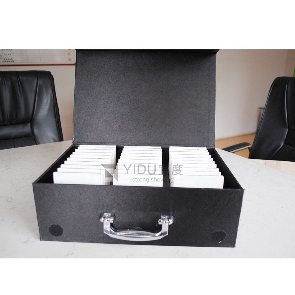 New Style paper quartz marble packaging box light tile ceramic box display stone sample display case