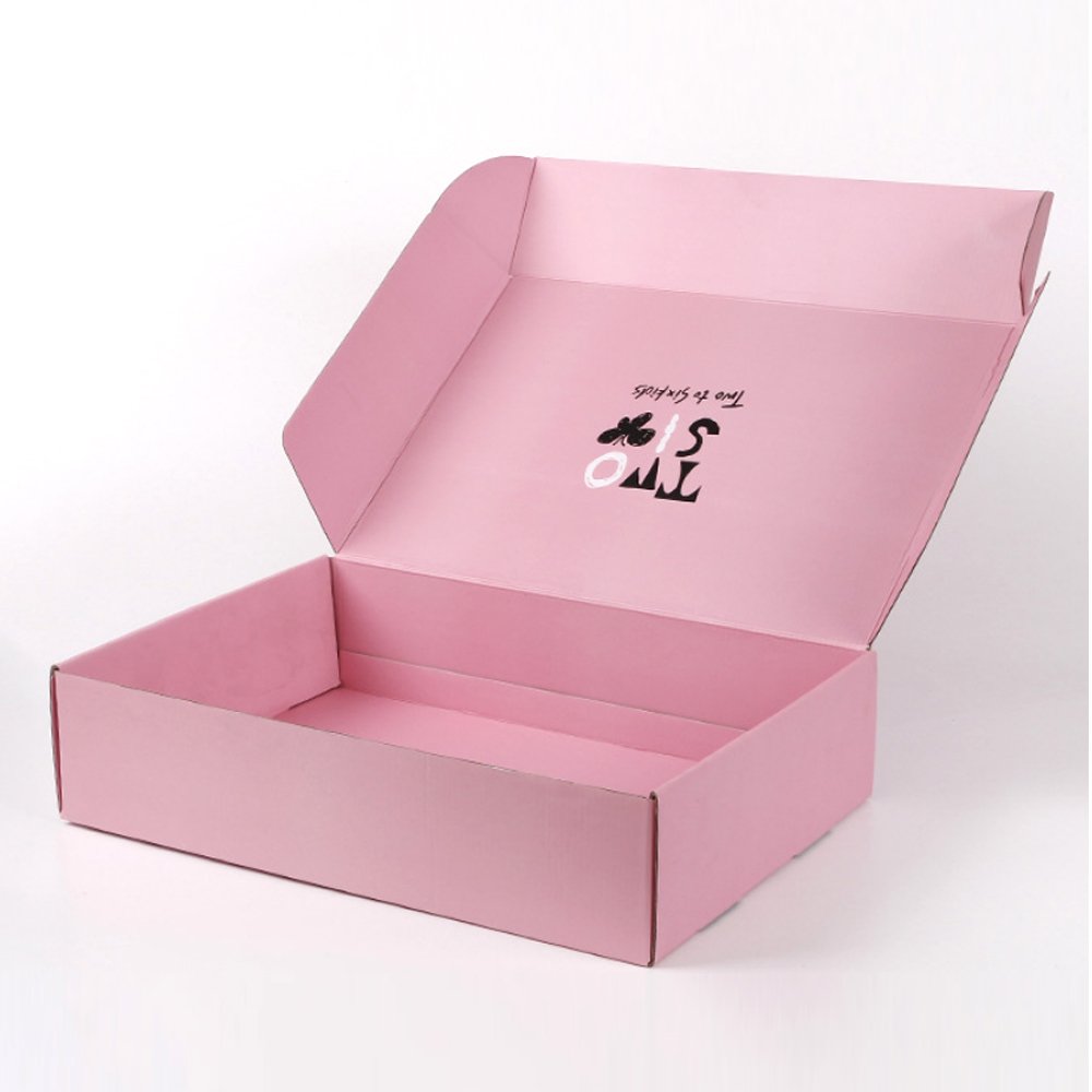 Custom Cardboard Cosmetic Box Packaging Cloth Pink Small Shipping Boxes With Logo