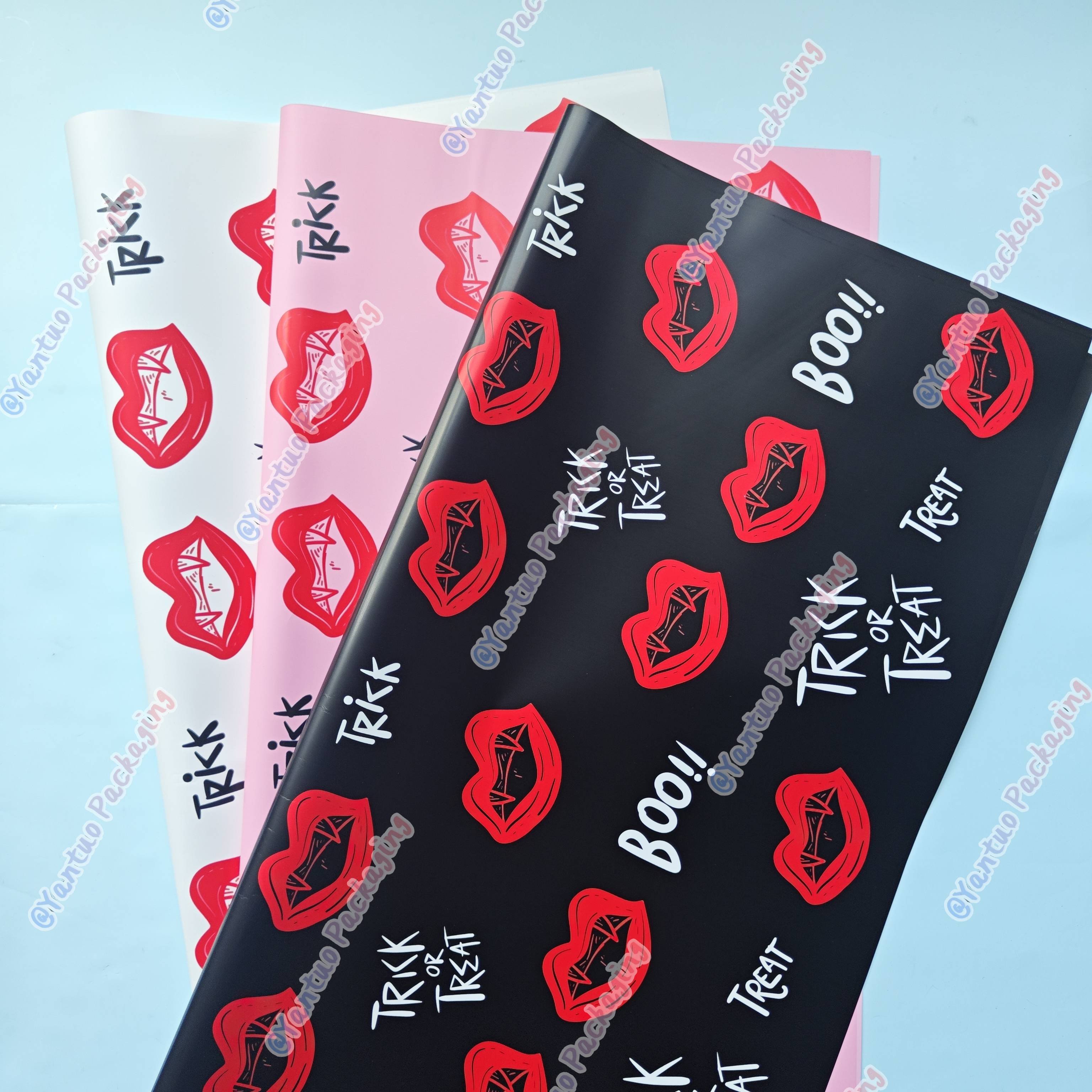 Wholesale Halloween new style flower wrapping paper waterproof design paper Korean paper florist material