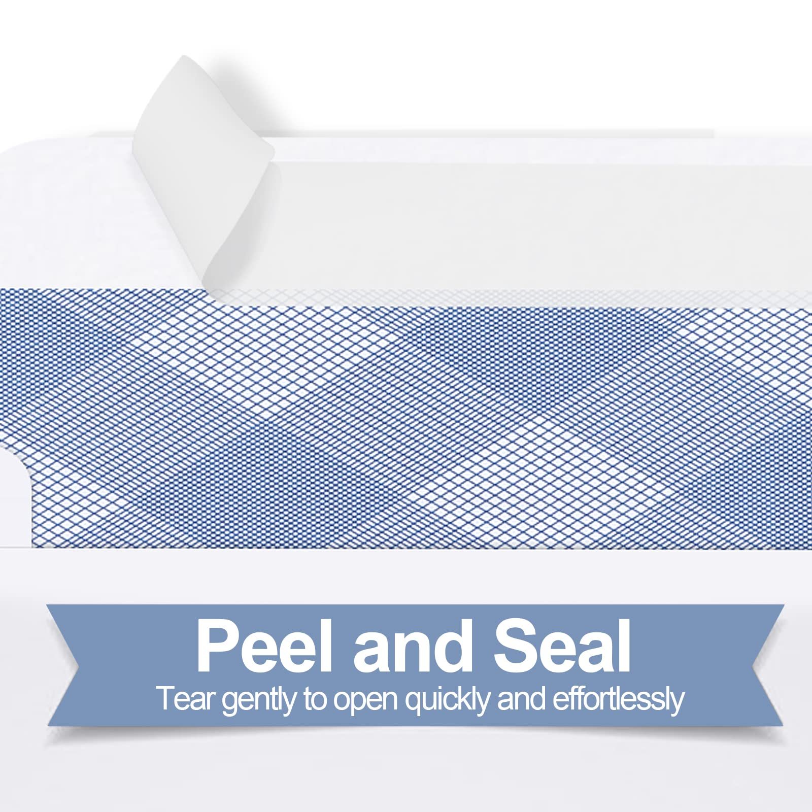 Self-Seal Envelopes With Window Security Tint Pattern for Secure Mailing, Invoices and Statements