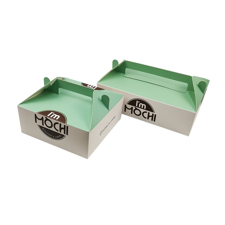 SENCAI custom Printing food grade bakery Donuts paper box with handle