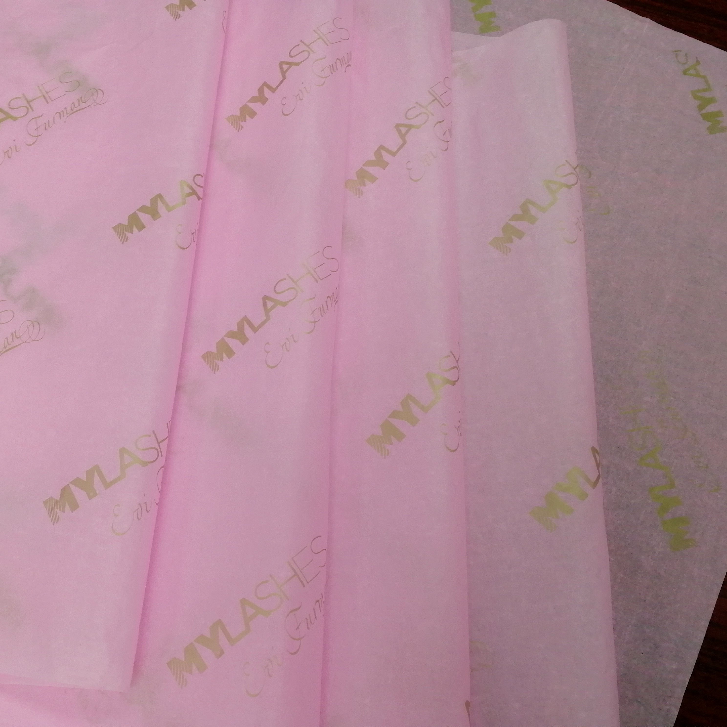 Custom Design Printed Foil Logo 17GSM Tissue Paper Gift Wrapping Paper Clothing Packaging Paper