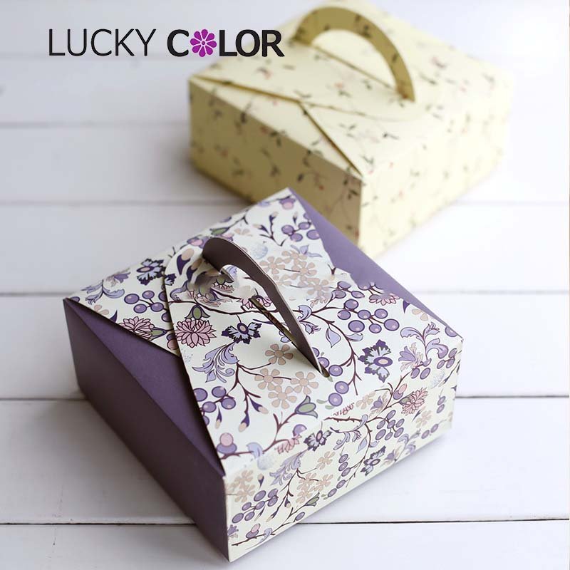 Custom Printed Luxury Party Packaging Gift Boxes With Ribbon Chocolate Candy Cake Box