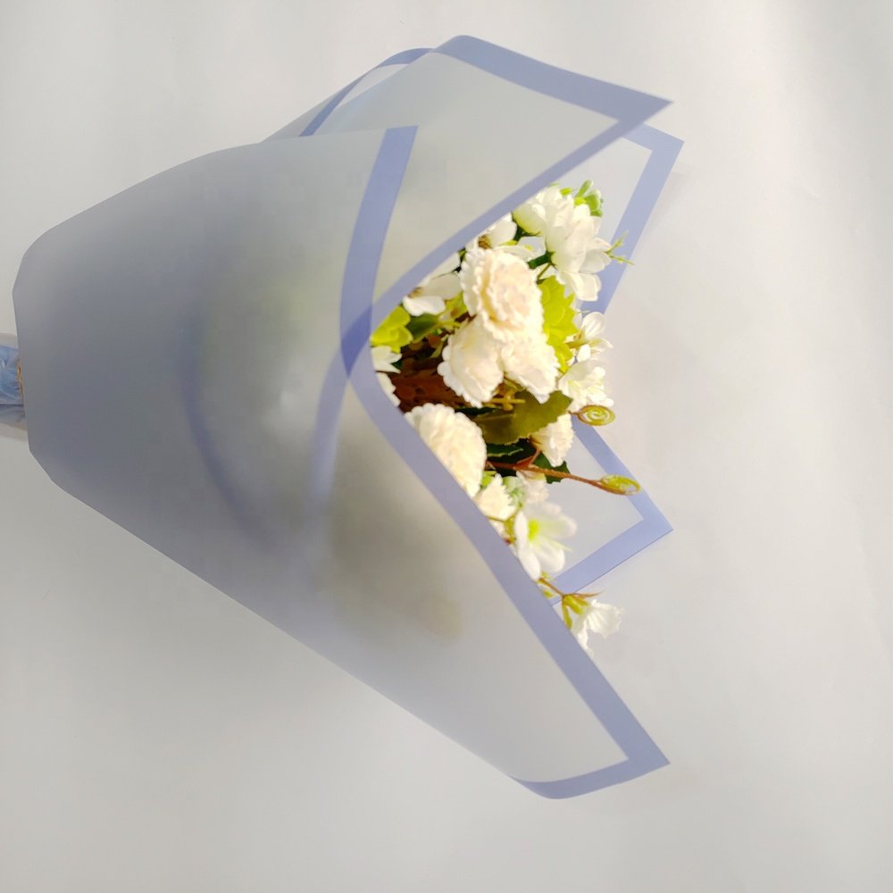 customized logo printed waterproof floral wrapping paper white for fresh flower packing