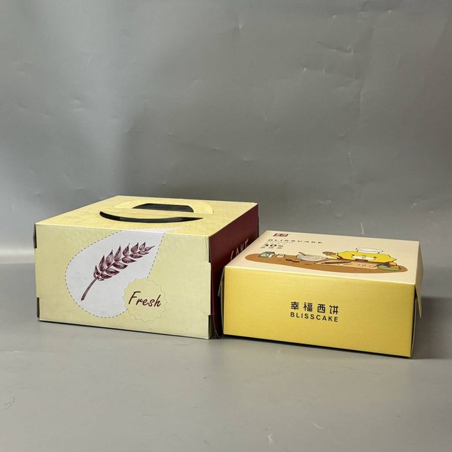new style square birthday takeaway disposable food package custom design for small middle large cake paper box