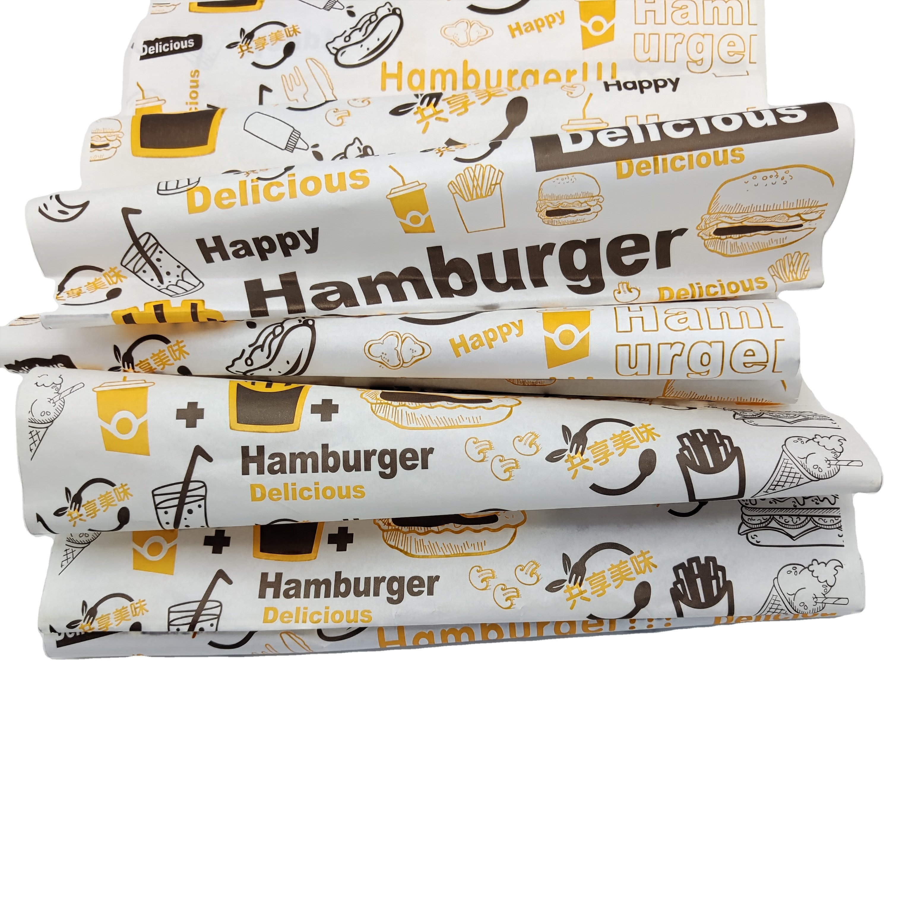 28gsm greaseproof paper sheet custom printed greaseproof food wrapping paper roll food grade