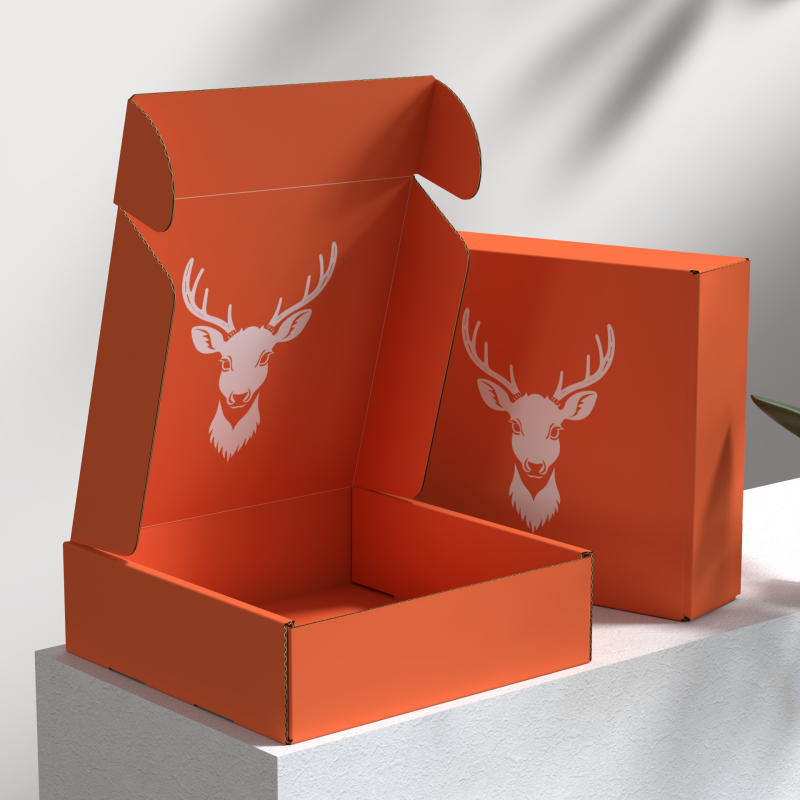 Reusable Scarves Christmas Gift Shipping Box Custom Logo Mailer Packaging Paper Box With Plastic Handle