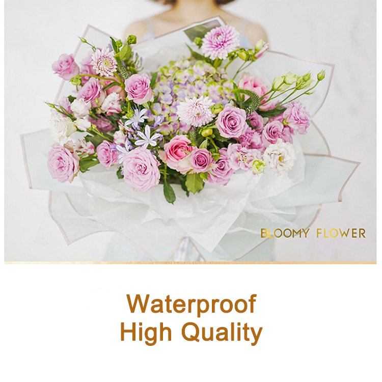 Hot Sale Korean Waterproof Printing Floral Tissue Wrapping Paper For Flower Packaging Wholesale