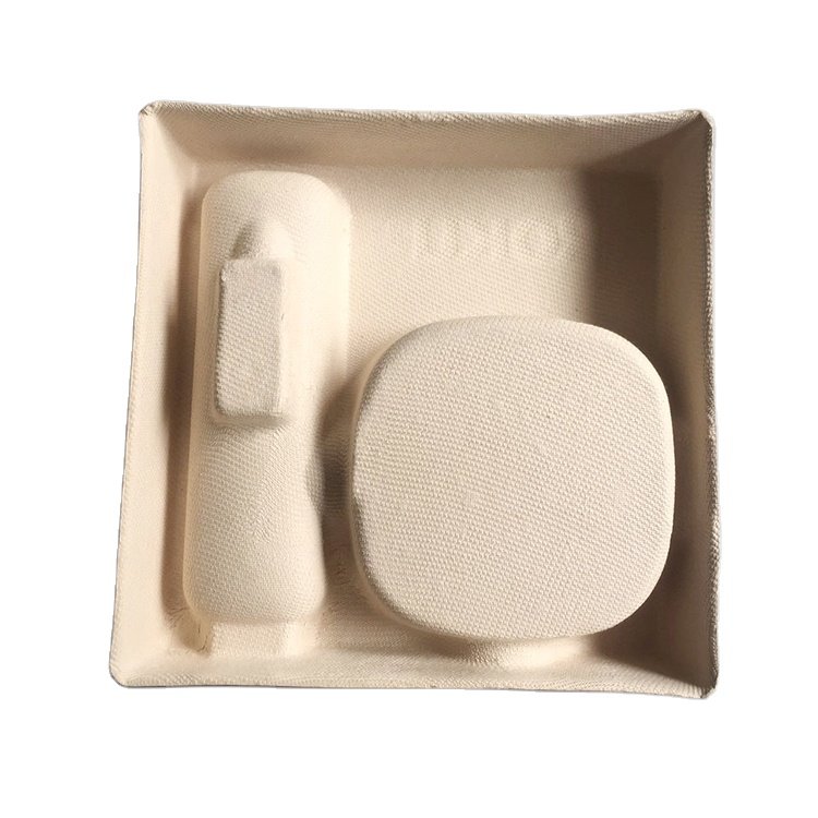 Roku set top box molded suppliers inner electronic tray pulp packaging biodegradable paper molded bio pulp tray