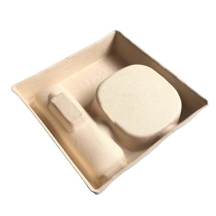 Roku set top box molded suppliers inner electronic tray pulp packaging biodegradable paper molded bio pulp tray