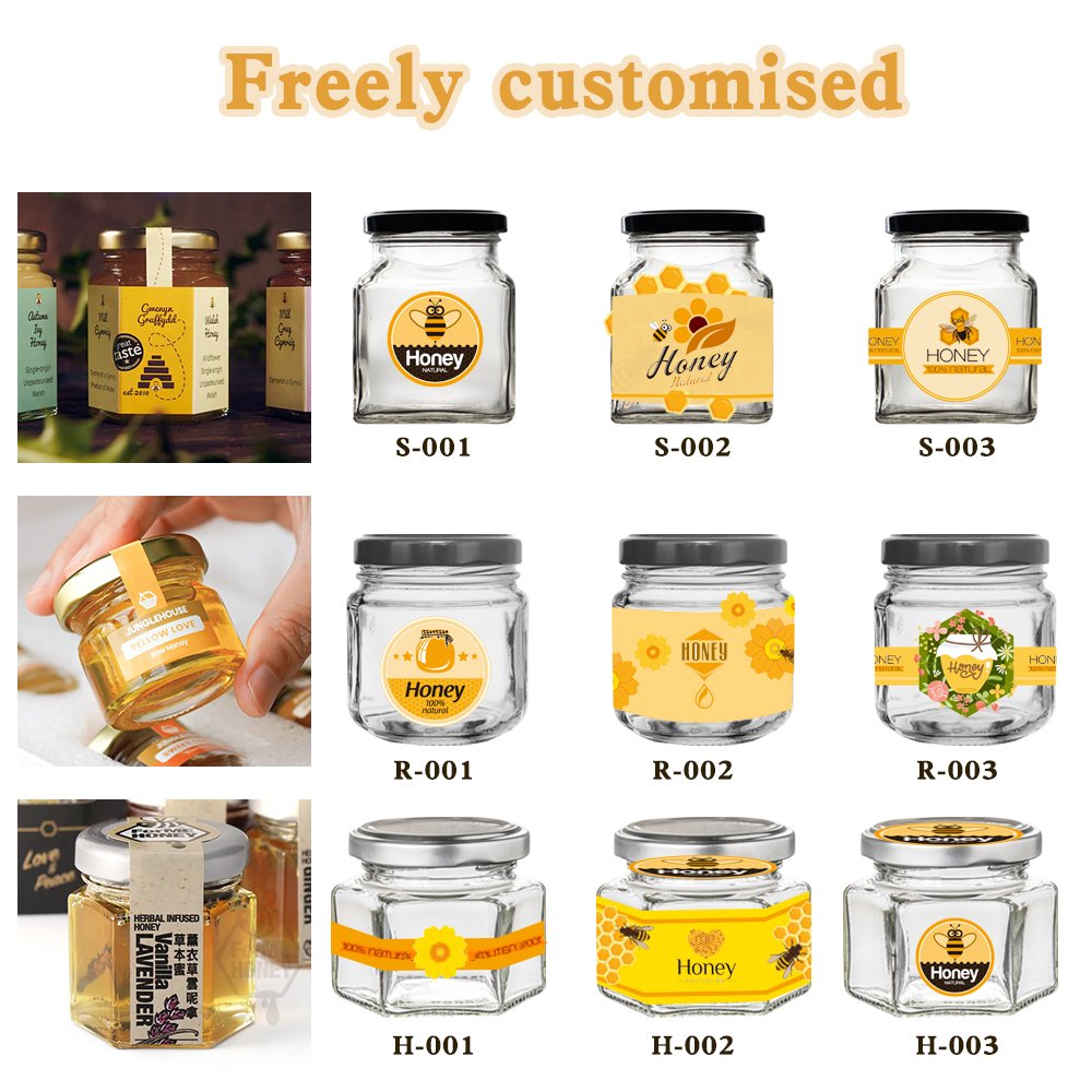 Candy Sugar Glass Jar Packaging Paper Box Custom Empty Honey Bee Box Gift Supplier