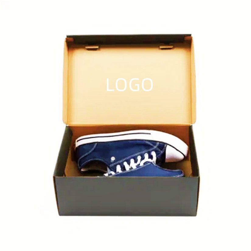 Custom Men Paper Shoe Packaging Box White Paper Cardboard with Window Shoe Box Casual Shoes Display Box