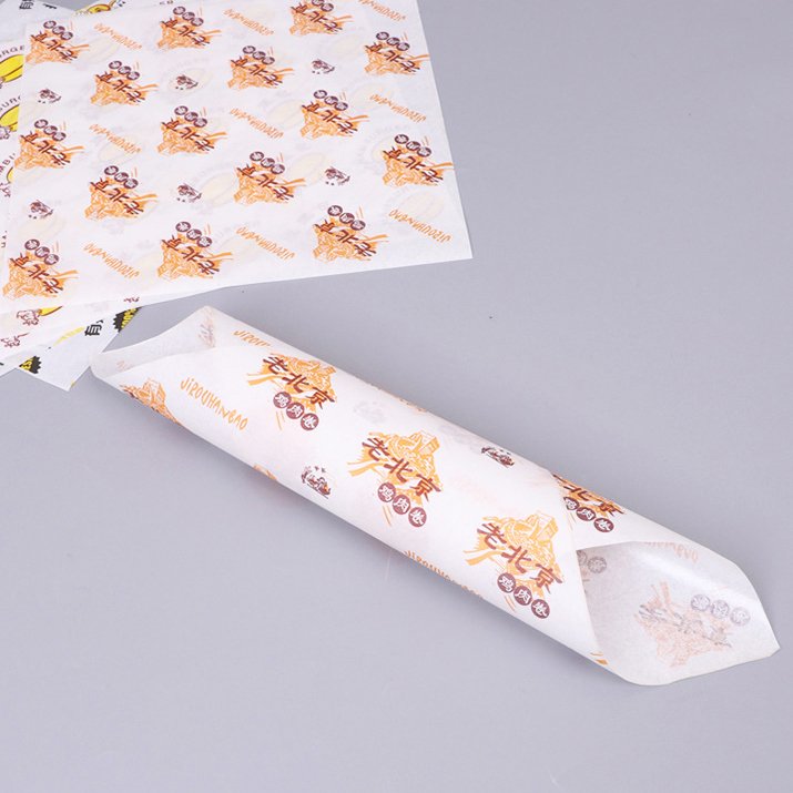 Nicro Custom Print Food Grade Brown White Colorful Bakery Wrap Paper Pastry Cake Cookie Wax Hamburger Package Wrapping Paper