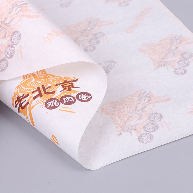 Nicro Custom Print Food Grade Brown White Colorful Bakery Wrap Paper Pastry Cake Cookie Wax Hamburger Package Wrapping Paper
