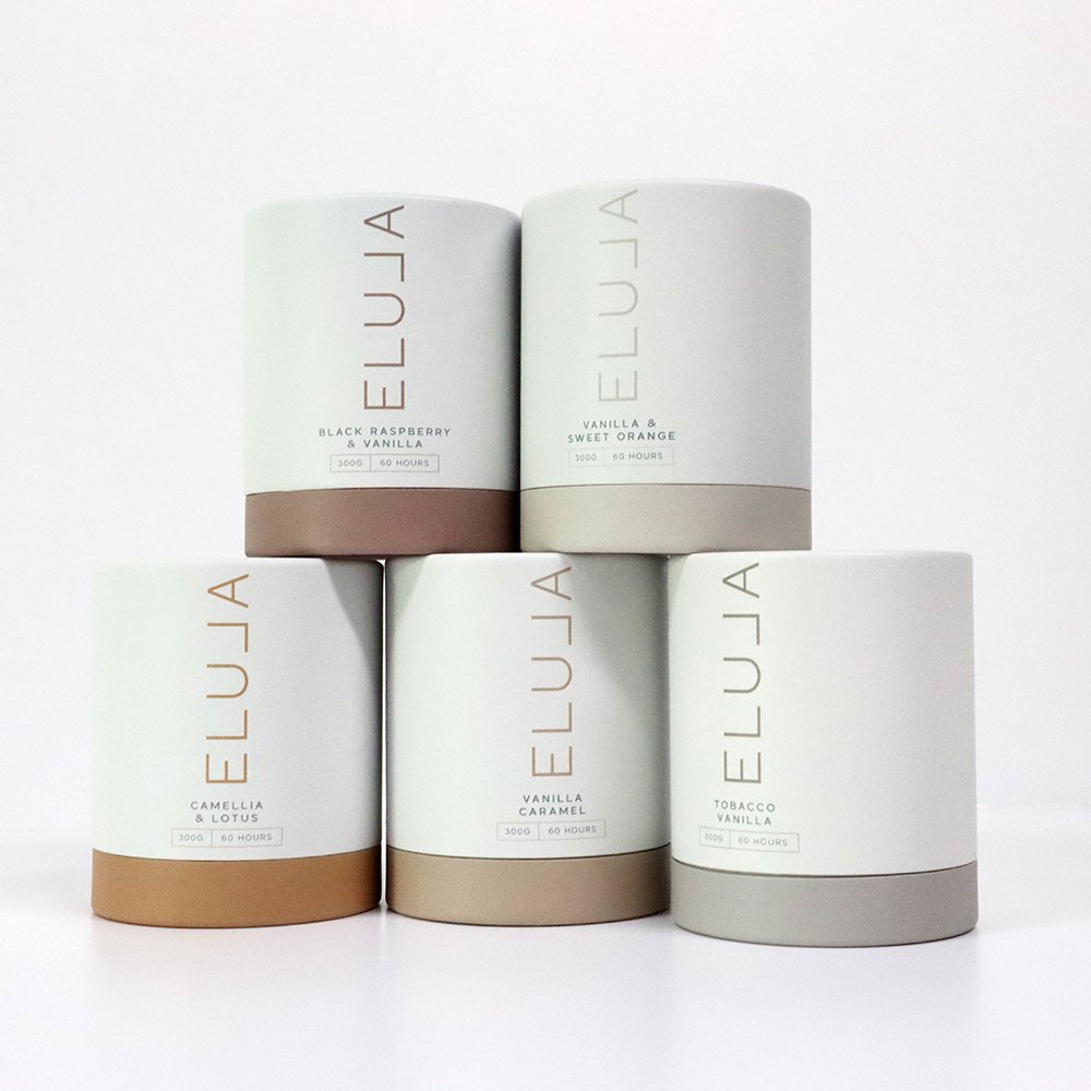 Customized Round Tube Candle Packing Box Cylinder Shaped Rigid Gift Candle Packaging Box