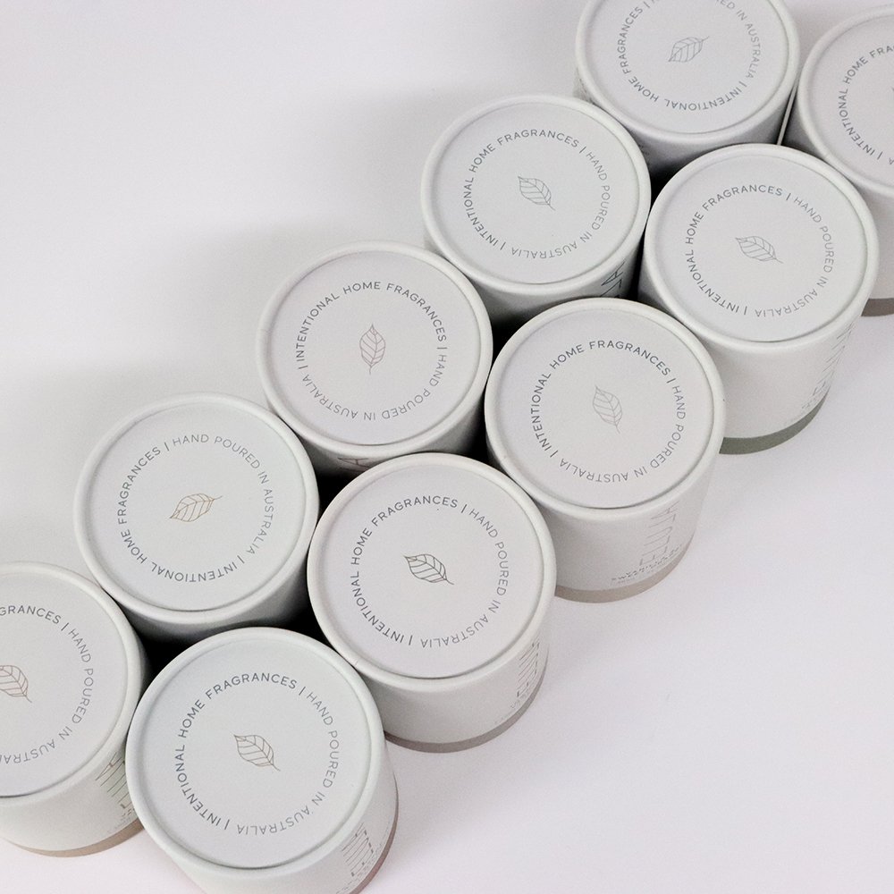 Customized Round Tube Candle Packing Box Cylinder Shaped Rigid Gift Candle Packaging Box