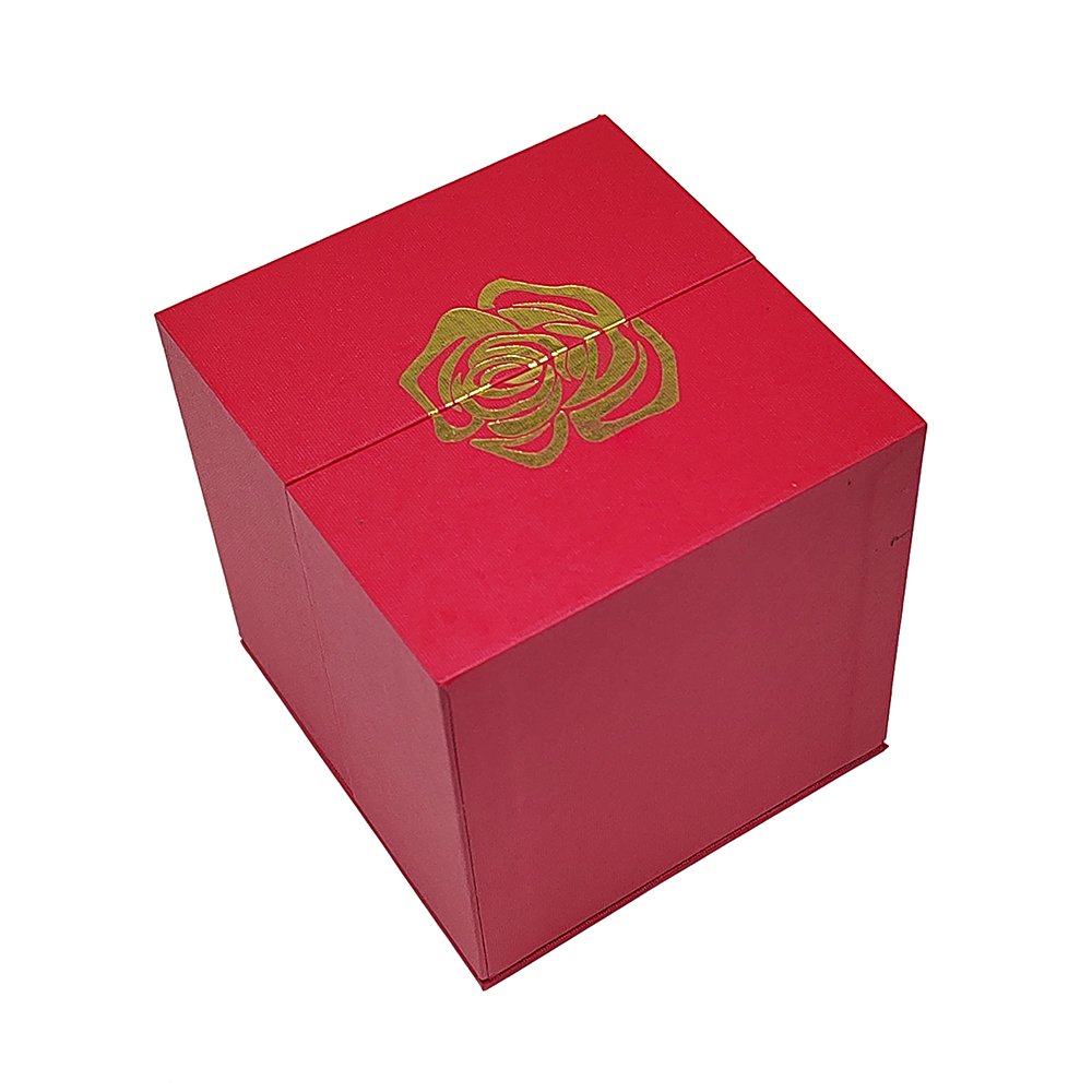 2023 Fine Luxury Creative Romance Red Rose Flower Lifting Propose Marriage Ring Box Jewelry Gift Box Packaging Case