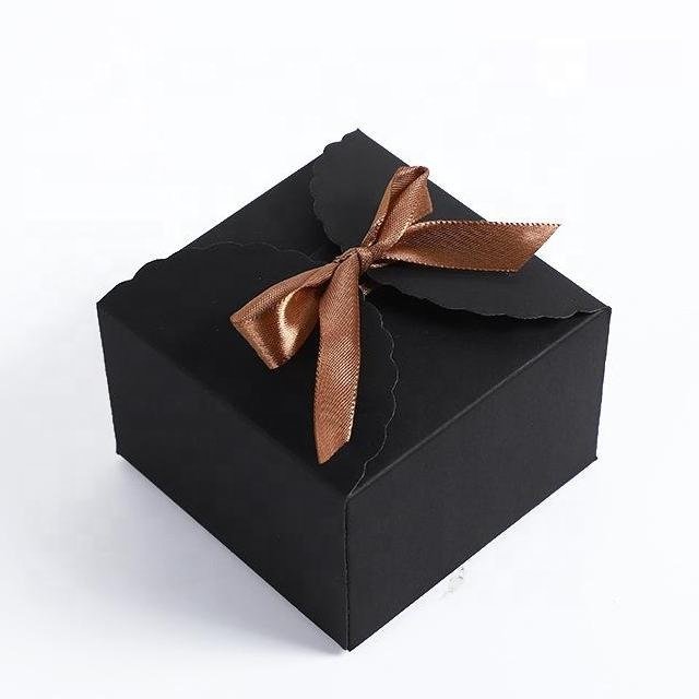 Costom Recycled Foldable Mini Kraft Paper Box White Black Blank Paperboard Small Gift Paper Box Packaging