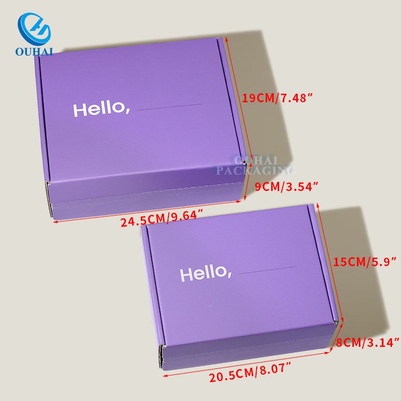 Custom Resealable Corrugated Paper Box Recycled Cardboard Zipper Tear Strip Mailer Packaging Shipping Boxes with Logo Packaging