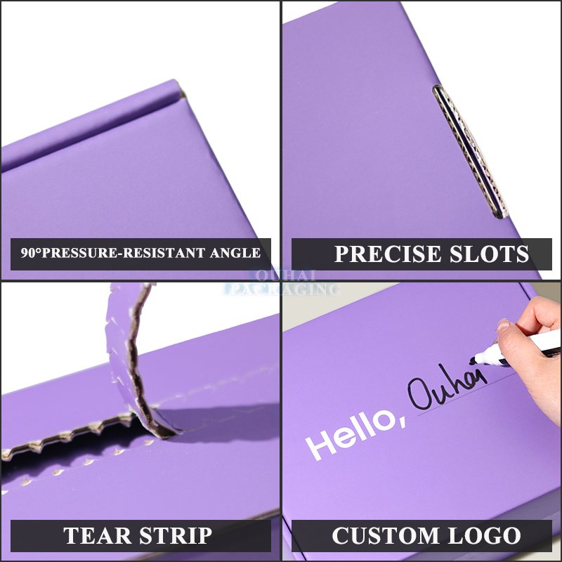Custom Resealable Corrugated Paper Box Recycled Cardboard Zipper Tear Strip Mailer Packaging Shipping Boxes with Logo Packaging