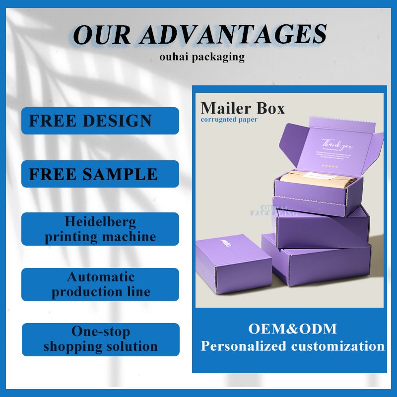 Custom Resealable Corrugated Paper Box Recycled Cardboard Zipper Tear Strip Mailer Packaging Shipping Boxes with Logo Packaging