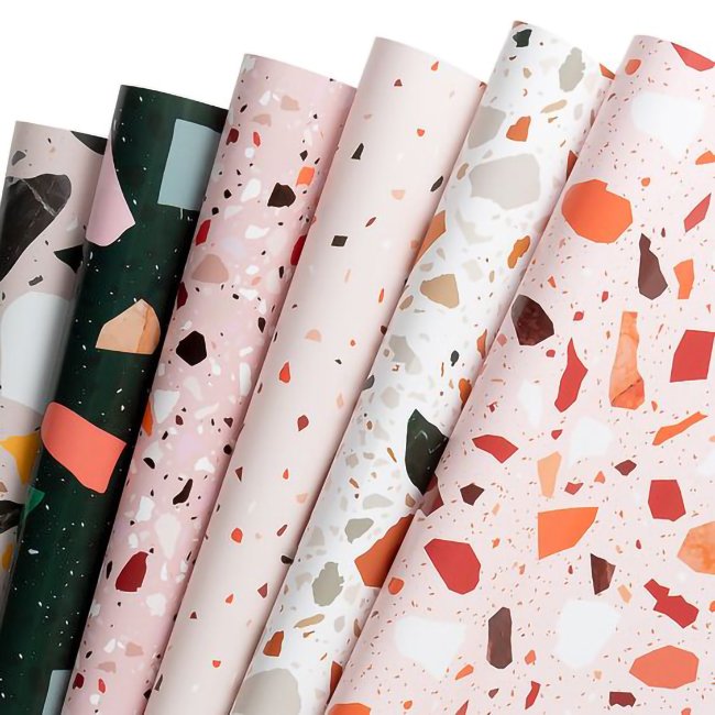 Logo Printing Biodegradable Paper Wrapping Packaging Elegant Party Decorative Gift Wrapping Paper Roll