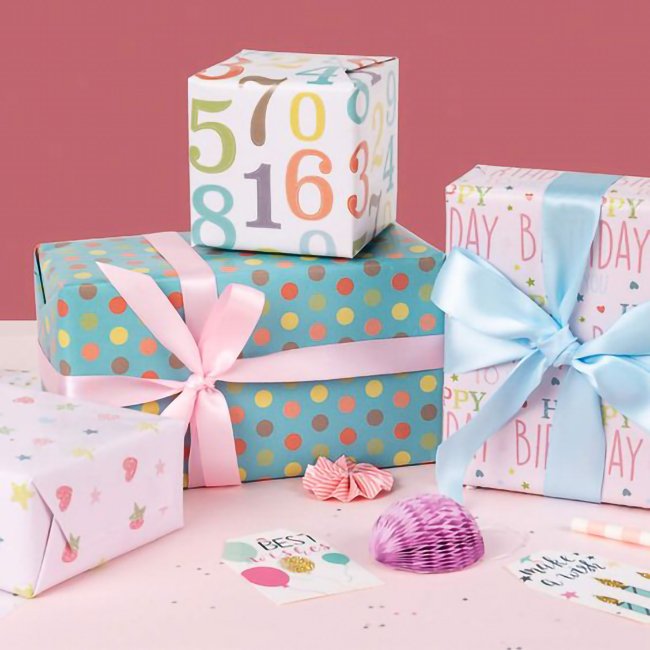 Logo Printing Biodegradable Paper Wrapping Packaging Elegant Party Decorative Gift Wrapping Paper Roll