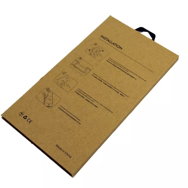 Kraft Paper Book Style Tempered Glass Screen Protector Packaging Box Gift Packaging Custom Packaging