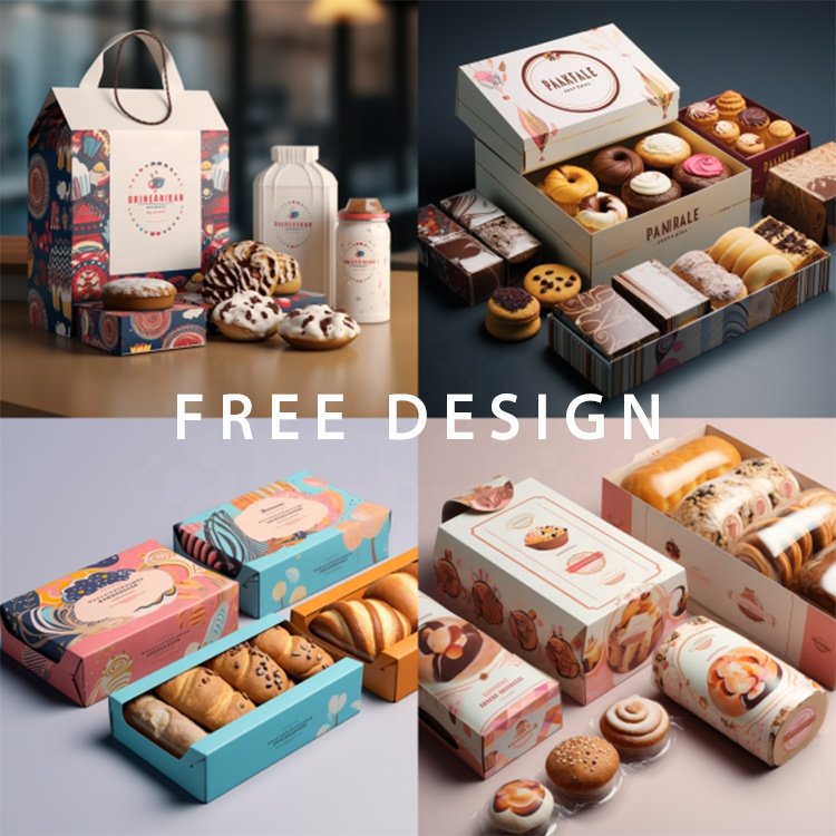 Eco Friendly Black Party Chocolate Cookie Kraft Paper Boxes Dessert box Catering Packaging Platter Box With Dividers Lid