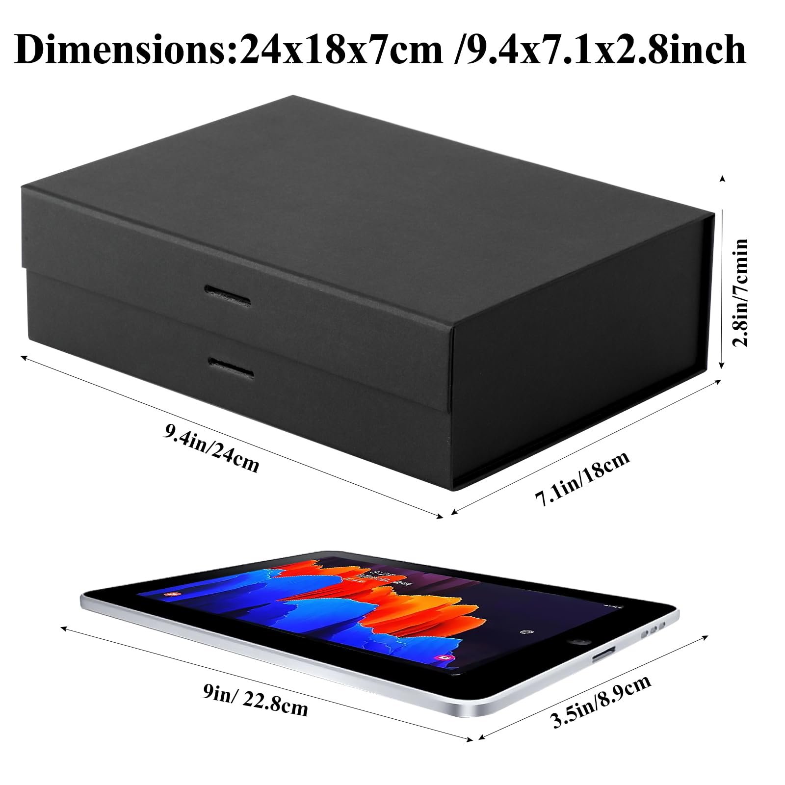 Custom Logo Folding Packaging Cardboard Paper Shoe Clothing Underwear Boxes Black Flap Magnetic Closure Gift Box With Ribbon