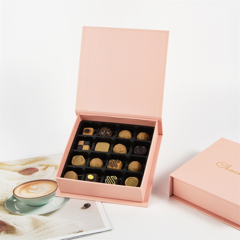 Black Folding Golden Homemade Luxury Cardboard Chocolates Packaging Paper Gift Boxes