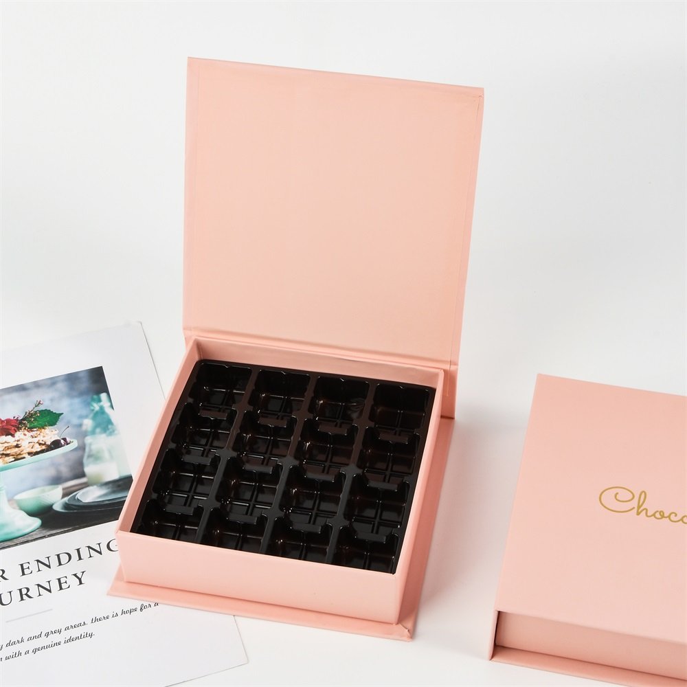 Black Folding Golden Homemade Luxury Cardboard Chocolates Packaging Paper Gift Boxes