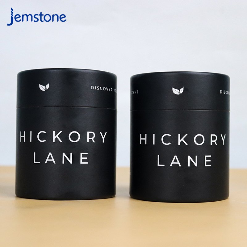black Kraft Paper Tube Packaging green tea cans paper tube canister newly designed custom gift tea box paper tube tea