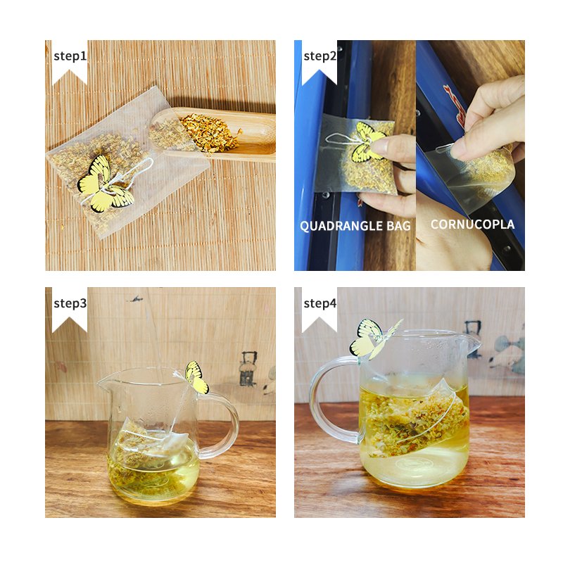 1000pcs/pack friendly disposable Individual custom nylon empty tea bag organizer packaging