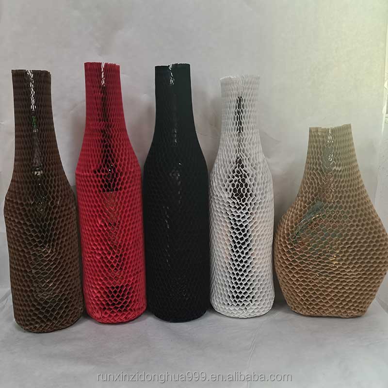 Biodegradable Recyclable Craft Wrapping Paper Honeycomb Cushion Paper Sleeve For Fragile Goods