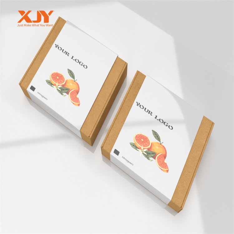 XJY Rectangle Sliding Cardboard Paper Bands Design Printed Disposable Kraft Paper Art Cardboard Packaging Sleeve For Gift Set