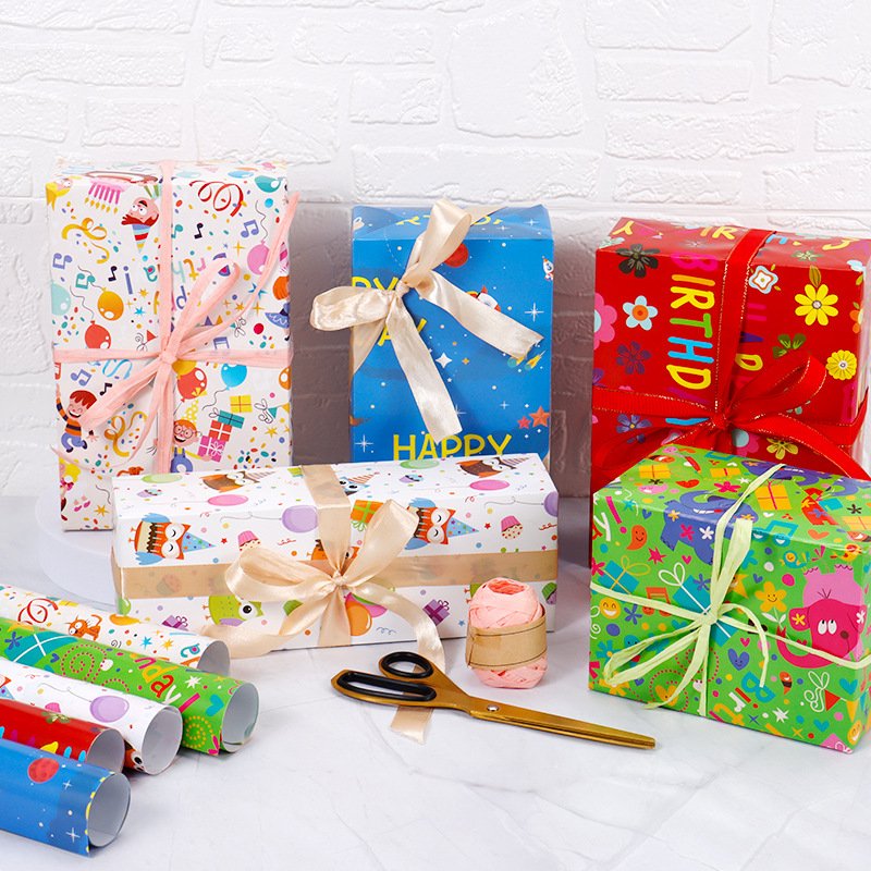 Wholesale High Quality Happy Birthday christmas gift wrapping paper for Bouquet Flower Wrapping Packaging Paper