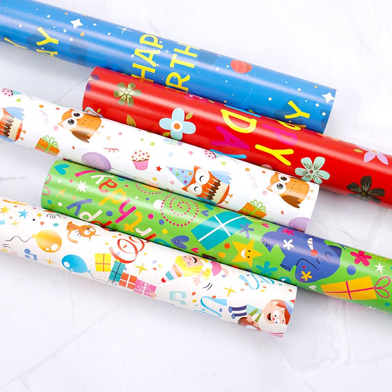 Wholesale High Quality Happy Birthday christmas gift wrapping paper for Bouquet Flower Wrapping Packaging Paper