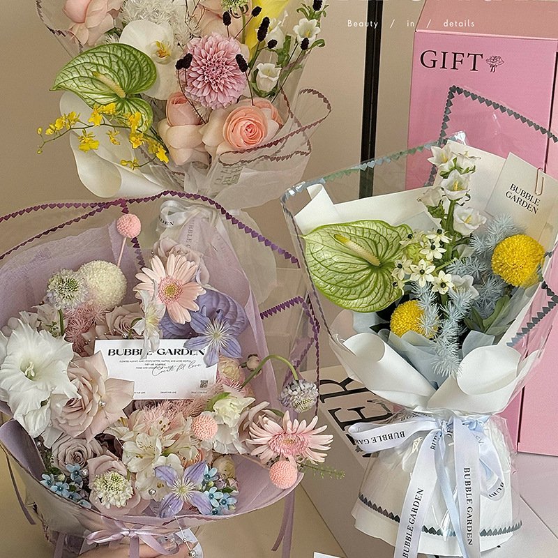 20 Sheet Flower Wrapping Paper Waterproof Floral Bouquet Wrapping Paper Florist Supplies Packaging Paper for Wedding Gift DIY