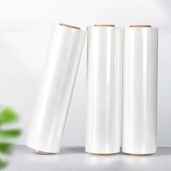 Stretch Film Roll Industry Custom Colors Transparent Lldpe Clear Paper Core Product Packing Pallet Wrapping PE Stretch Film