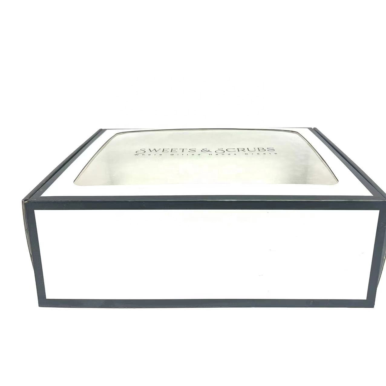 Wholesale Portable Muffin Custom Recyclable Art Paper Pink Bakery Cookie Pastry Packaging Cardboard Cake Boxes