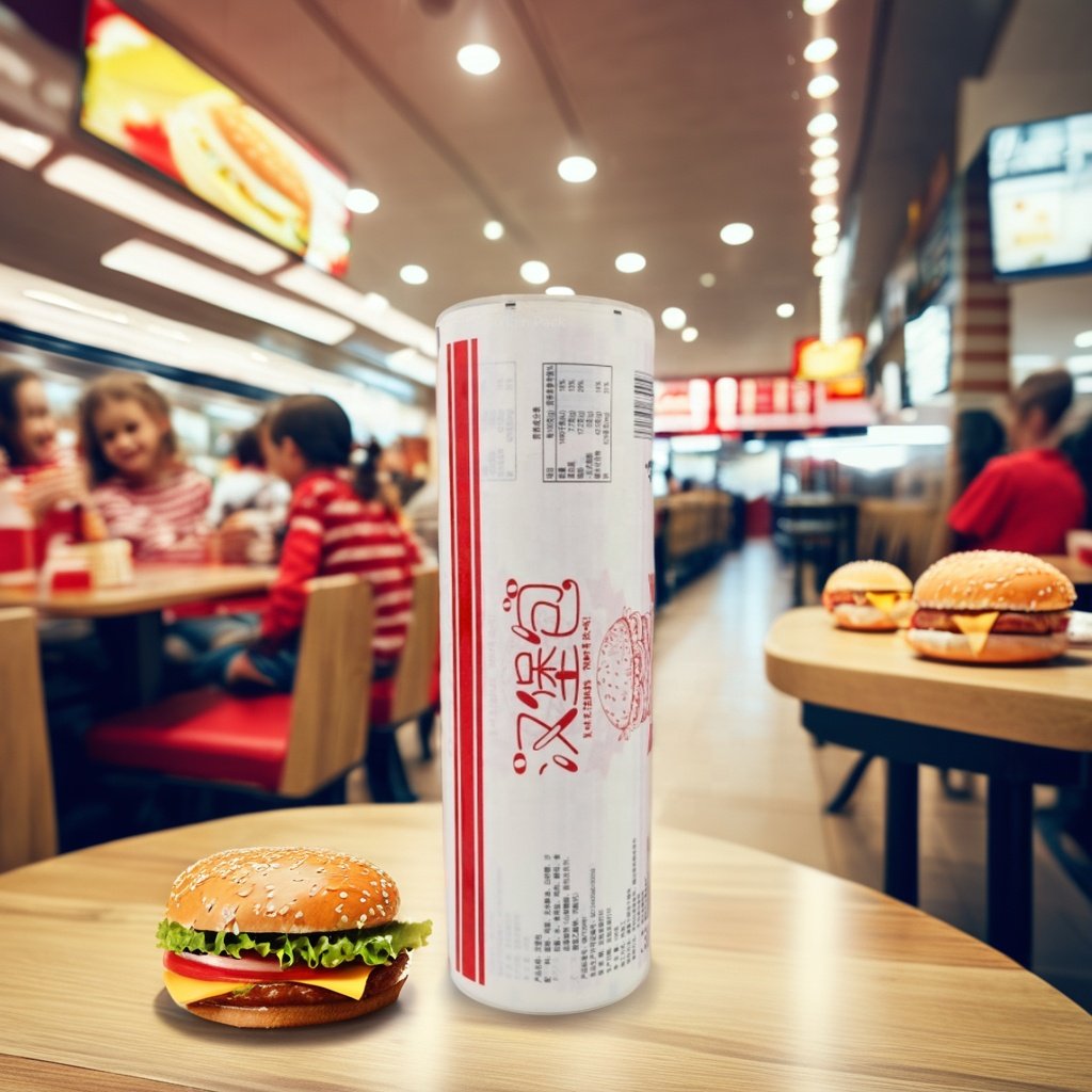 Custom Printed Sandwich Burger Greaseproof Wrapping paper Print For Plastic Food Grade Hamburger Food Film paper With Logo