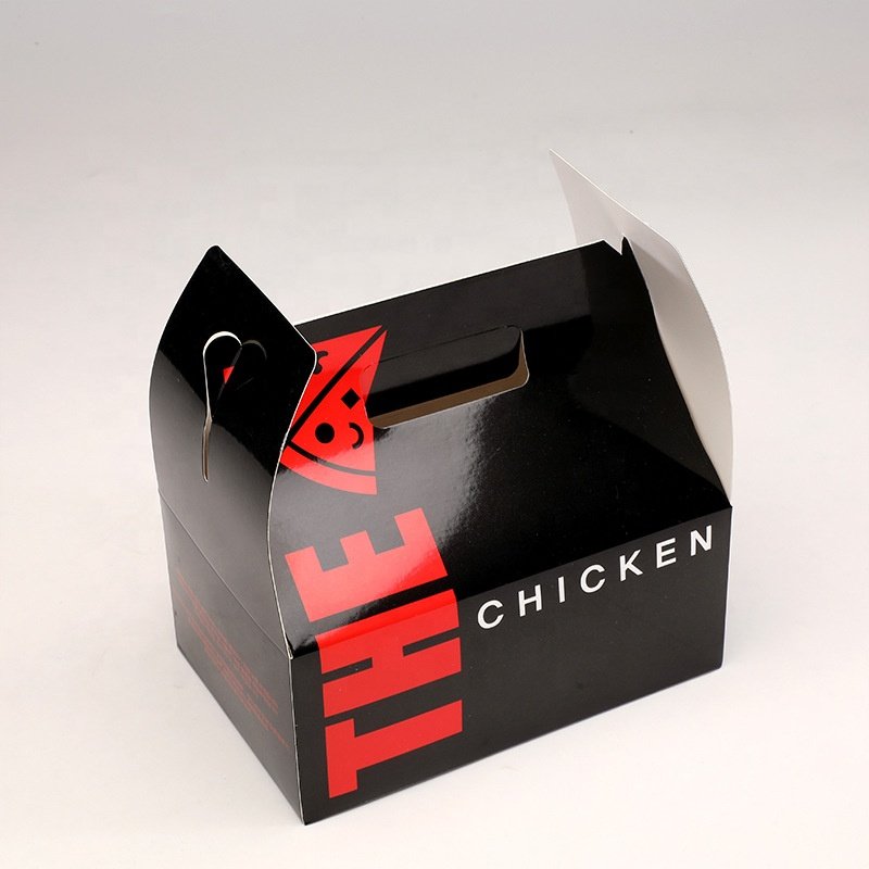 Box printing fried pressure fryer chicken pizza takeout white board packaging paper chicken nesting boxes