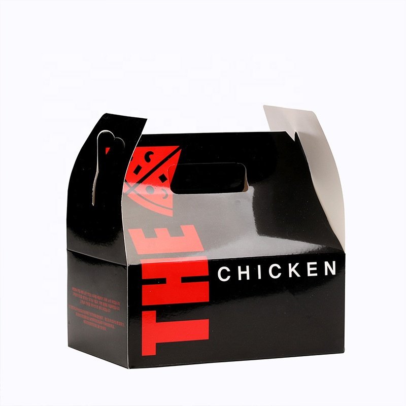 Box printing fried pressure fryer chicken pizza takeout white board packaging paper chicken nesting boxes