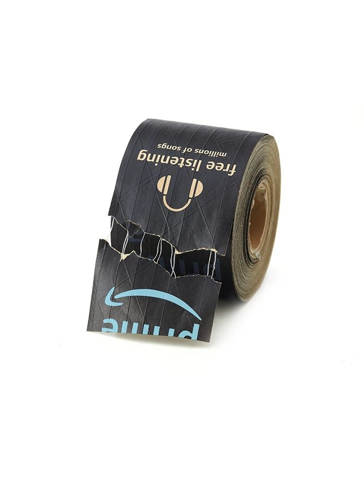 Custom Printed Logo Eco Friendly Recycled Brand Tape Water Activated Reinforced Kraft Paper Tape For Carton Box Biodegradable