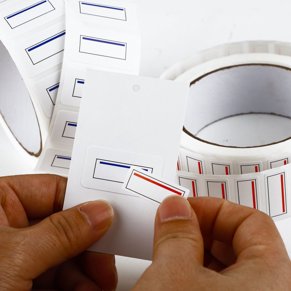 Eco-Friendly Material Red Line Multi Layer Piggy Sticker Roll Pakistan Piggyback Price Label Sticker For Garment