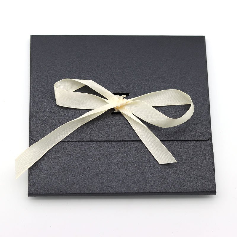 2024 New Style Stock Jewelry Packaging ribbon envelope cadeaux Scarf cardpaper beaded paper envelope with ribbon