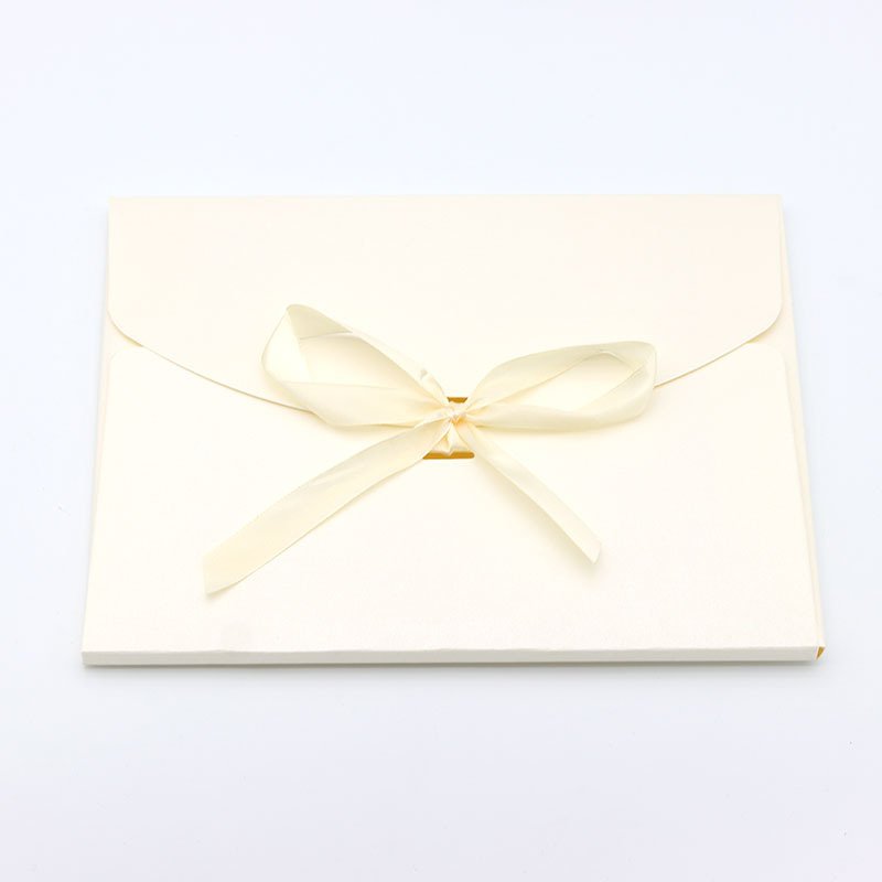2024 New Style Stock Jewelry Packaging ribbon envelope cadeaux Scarf cardpaper beaded paper envelope with ribbon