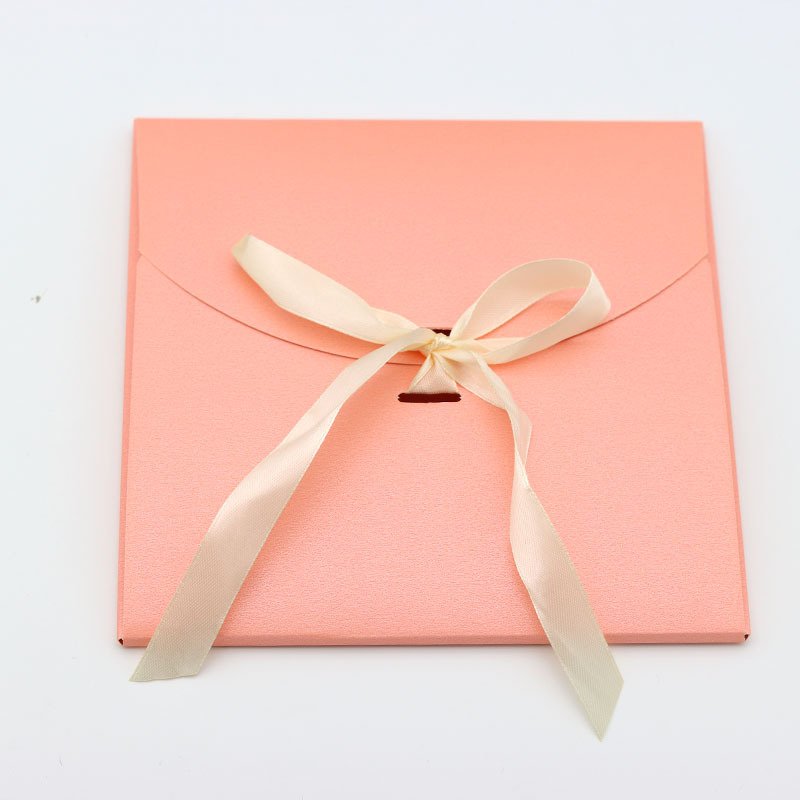 2024 New Style Stock Jewelry Packaging ribbon envelope cadeaux Scarf cardpaper beaded paper envelope with ribbon